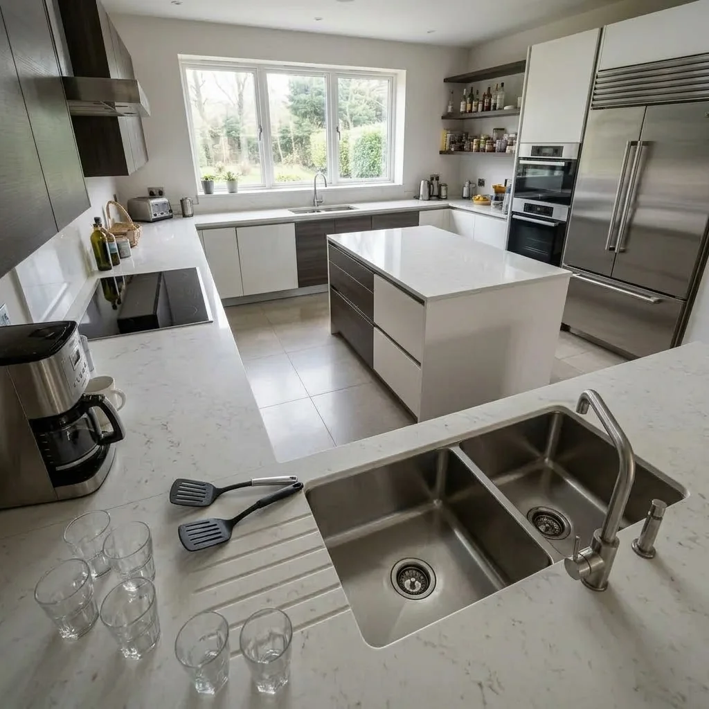 Deep cleaning kitchen extractor hood and cooking stove in a Dubai villa